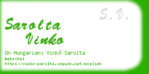 sarolta vinko business card