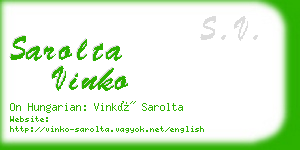 sarolta vinko business card